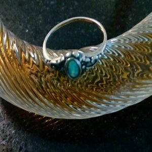 Sz 6 Sterling Opal ring